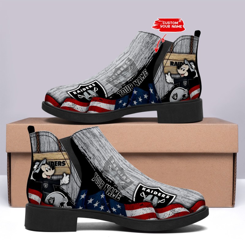 Las Vegas Raiders Personalized Comfort & Fashion Short Boots