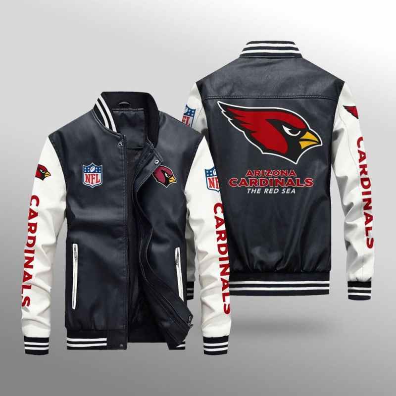 Arizona Cardinals Leather Bomber Jacket
