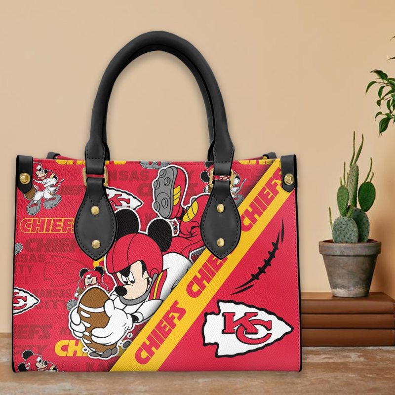 Kansas City Chiefs Leather Hand Bag Side View