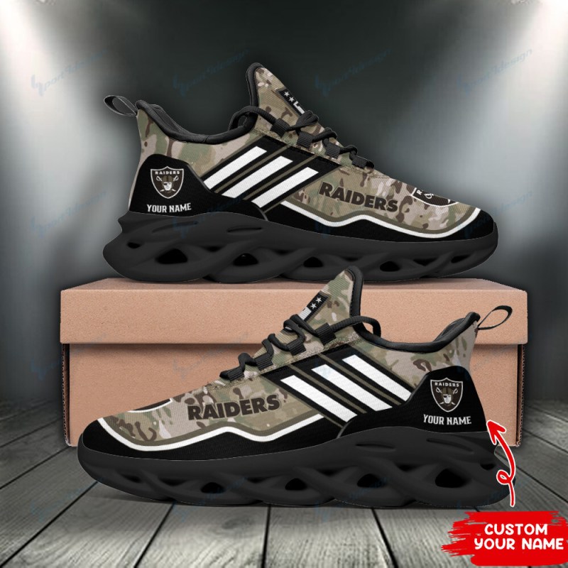 Las Vegas Raiders Personalized Yezy Running Sneakers Image 4