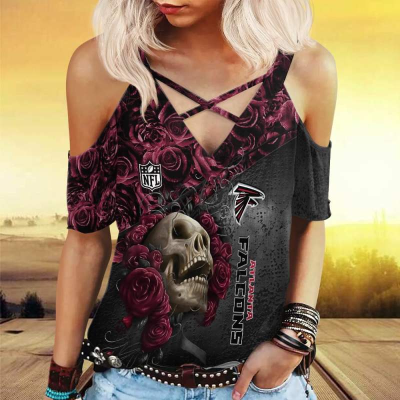 Atlanta Falcons Miss Hollow Out Blouse Shirt