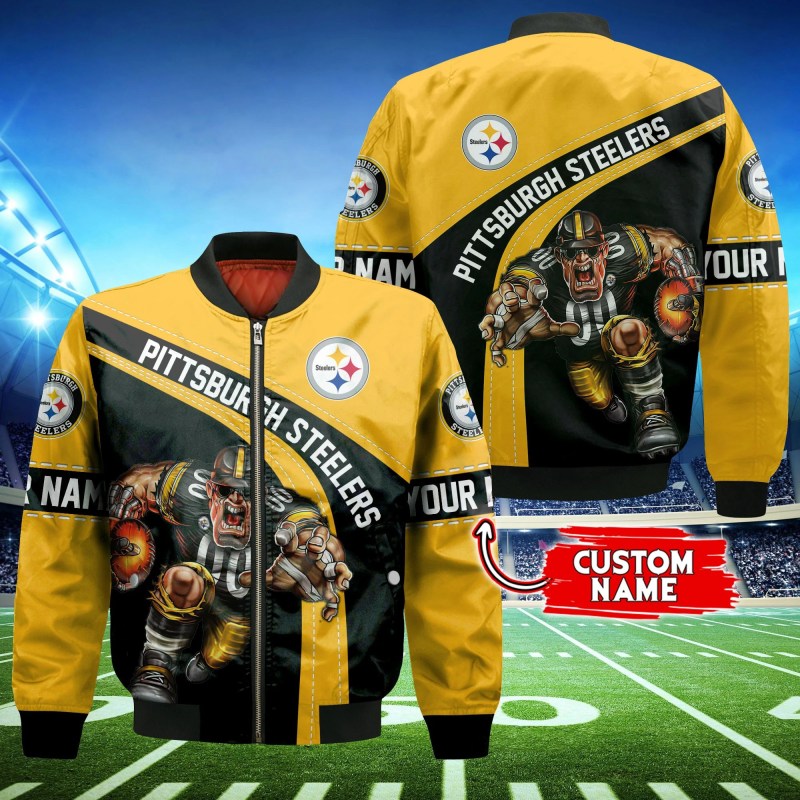 Pittsburgh Steelers Personalized Bomber Jacket