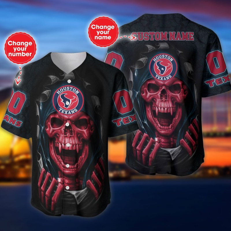 Houston Texans Personalized Baseball Jersey