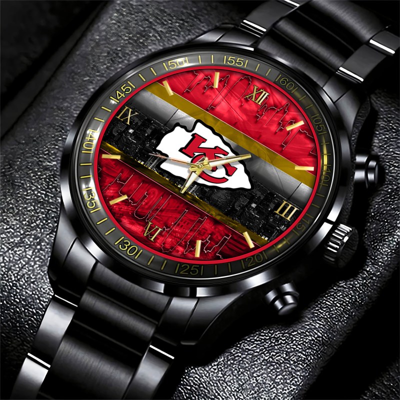 Kansas City Chiefs Black Fashion Watch
