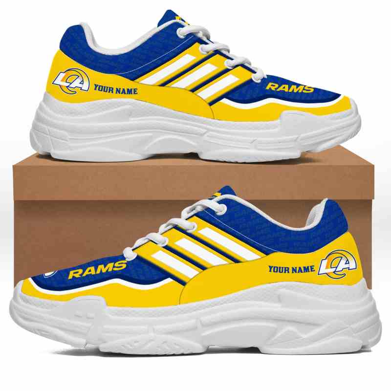 Los Angeles Rams Personalized Chunky Sneakers Detailed View