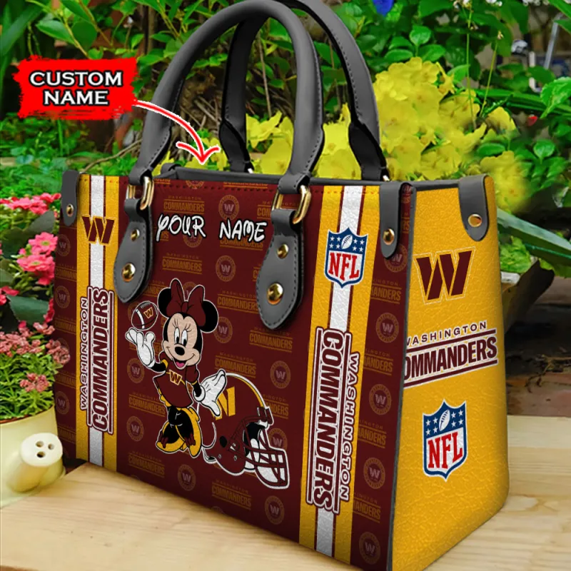 Washington Commanders Personalized Leather Hand Bag