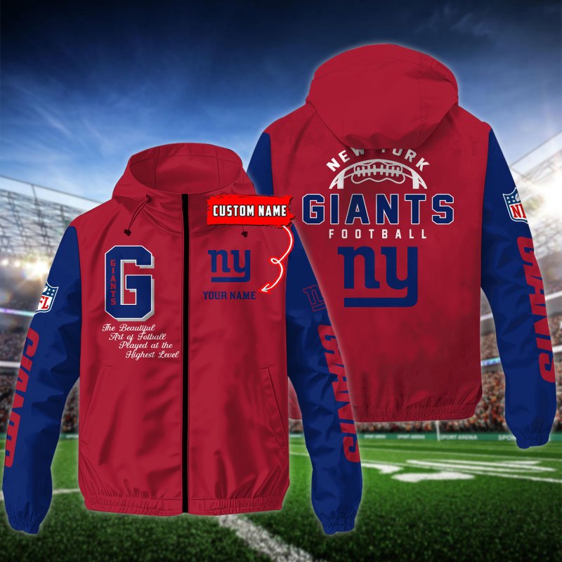 New York Giants Outdoor Jacket Front View