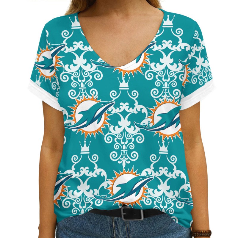 Miami Dolphins Summer V-neck T-shirt