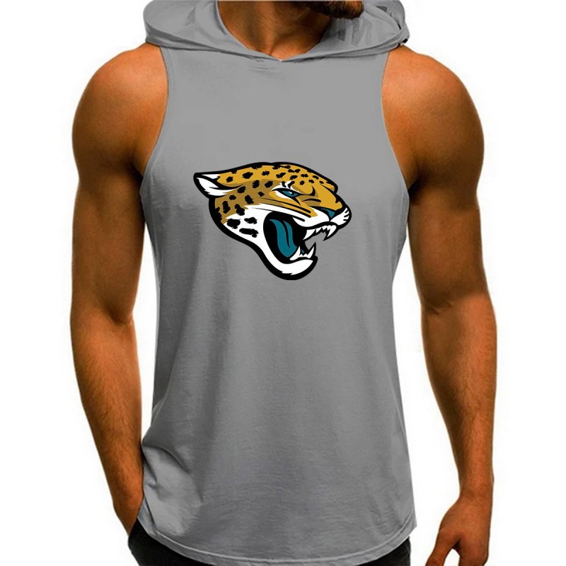 Jacksonville Jaguars Man Gym-Sport Hoodie Vest Image 5
