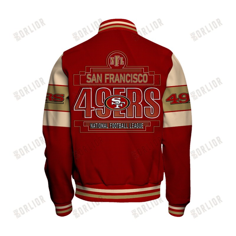 San Francisco 49ers Varsity Jacket Detail