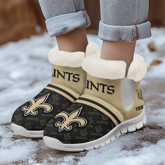 New Orleans Saints Comfy Winter Snow Boots Image 2