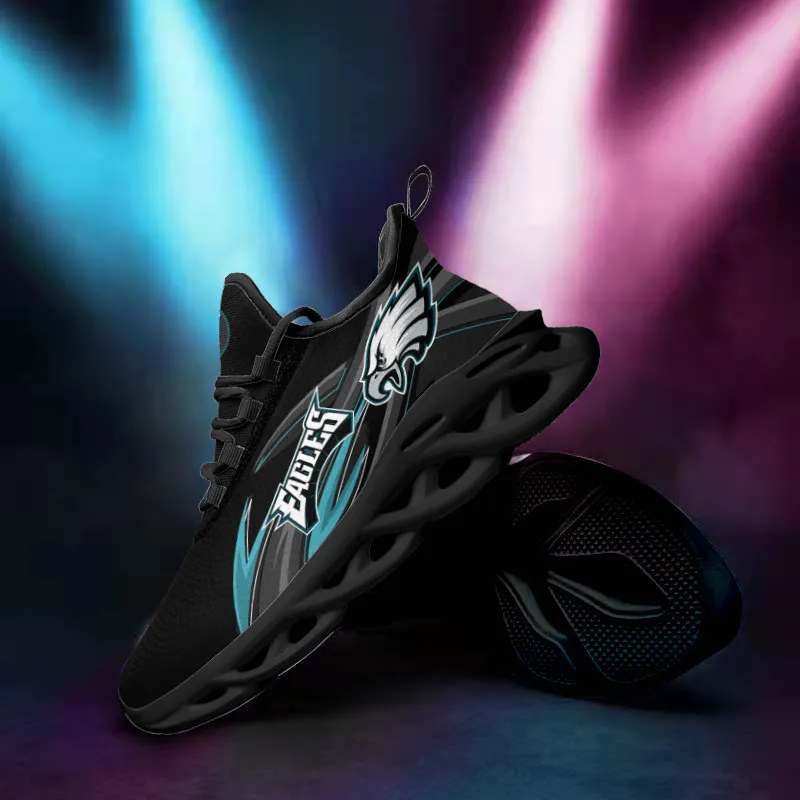 Top View of Philadelphia Eagles Yezy Running Sneakers