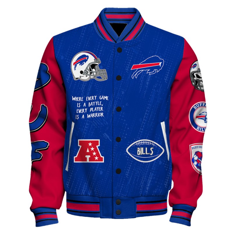 Buffalo Bills Varsity Jacket - Side View