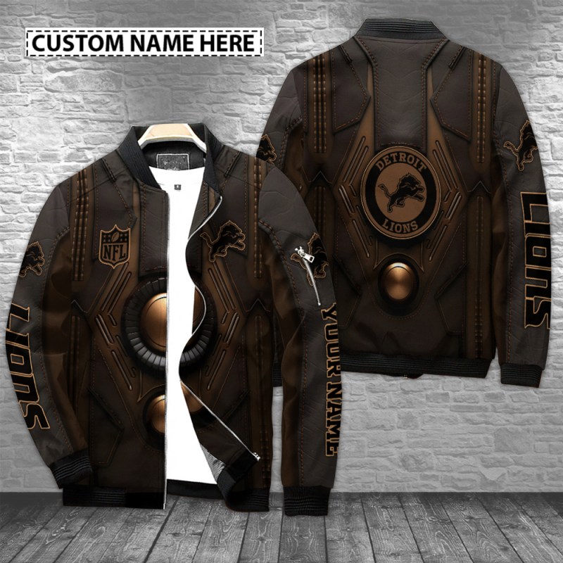 Detroit Lions Personalized Bomber Jacket