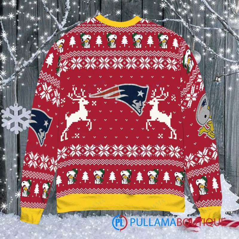 New England Patriots Ugly Sweater Back View