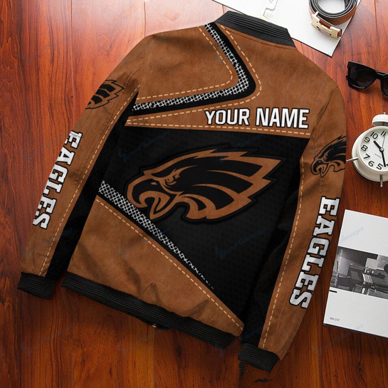 Philadelphia Eagles Personalized Bomber Jacket Back
