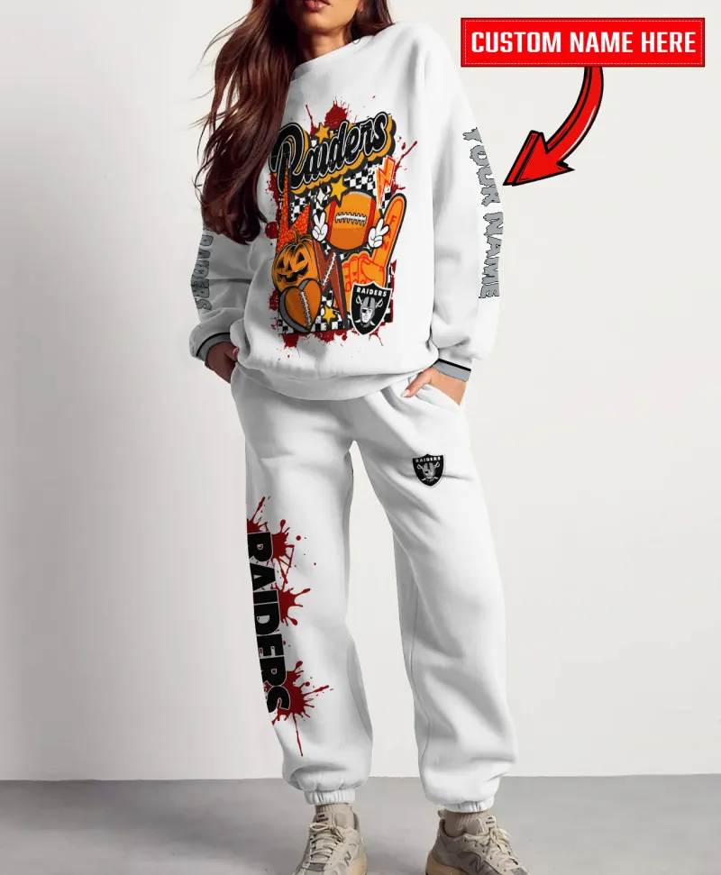 Las Vegas Raiders Halloween Collection Unisex Sweatshirt and Sweatpants Set