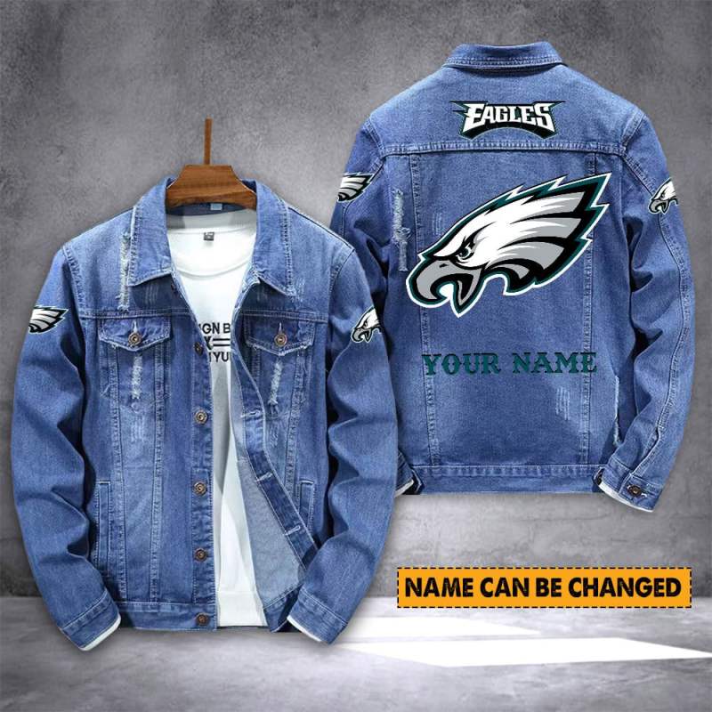 Philadelphia Eagles Personalized Denim Jacket