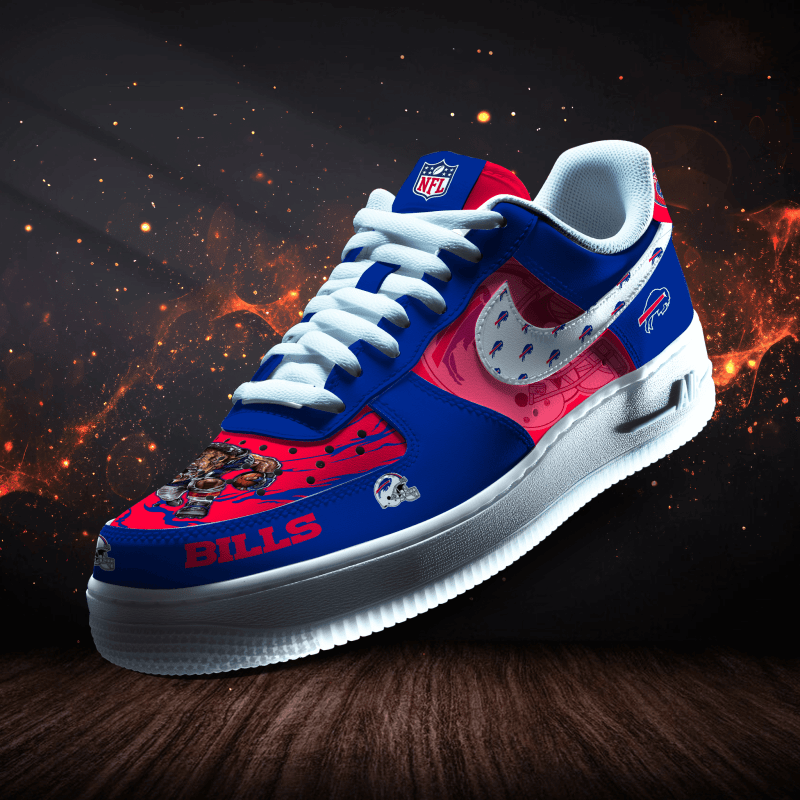 Buffalo Bills Personalized AF1-1 Logo Pattern Sneakers