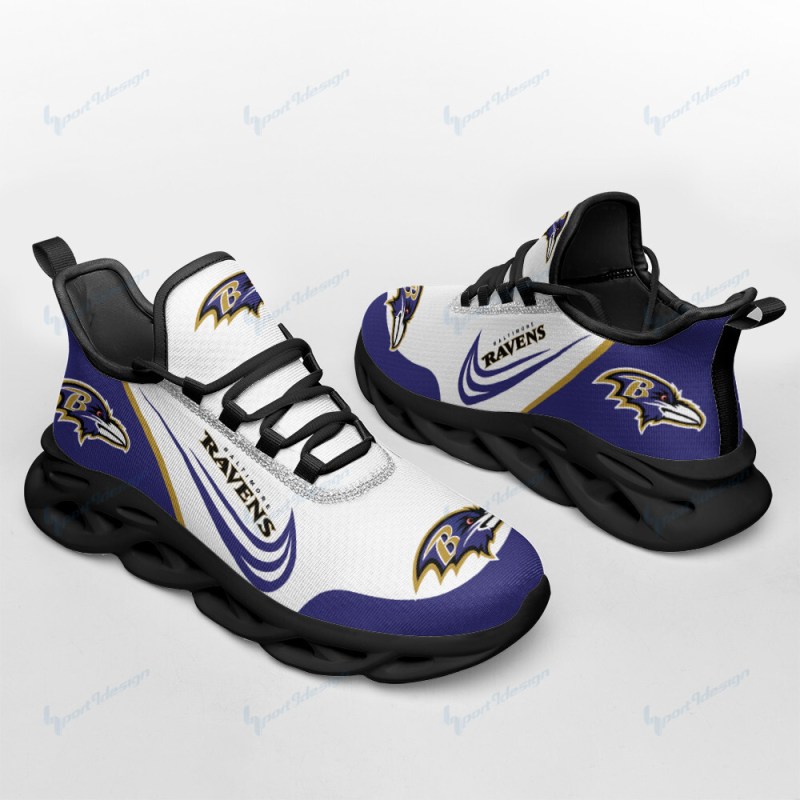 Baltimore Ravens Personalized Yezy Running Sneakers Top View
