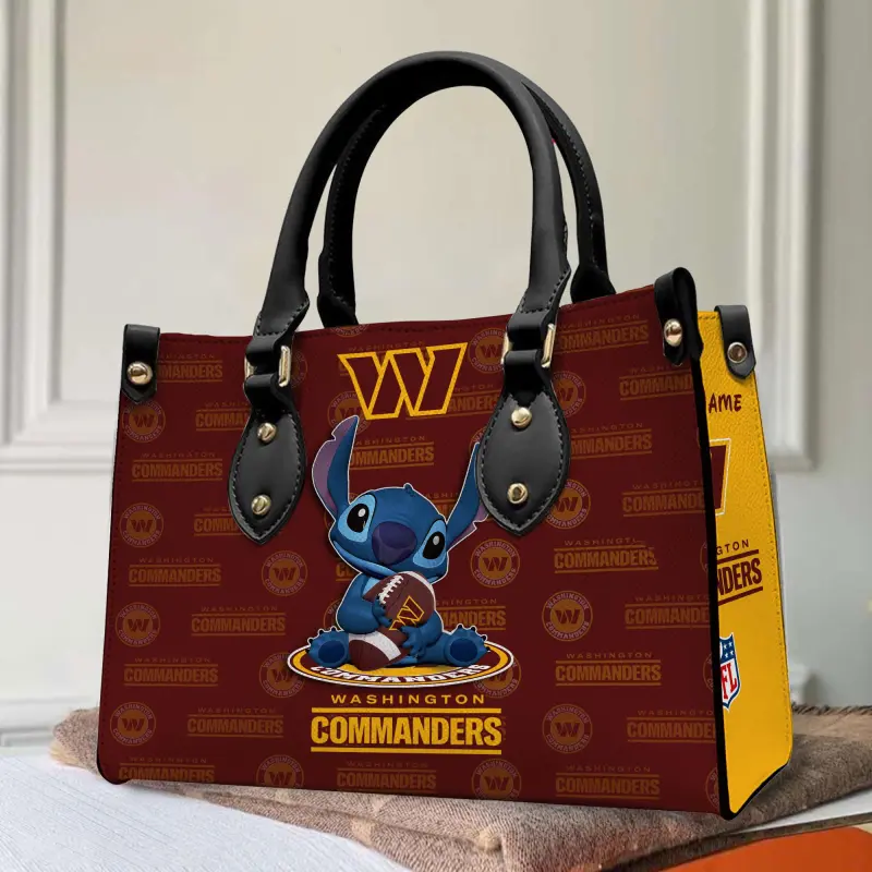 Washington Commanders Personalized Leather Hand Bag - Image 3