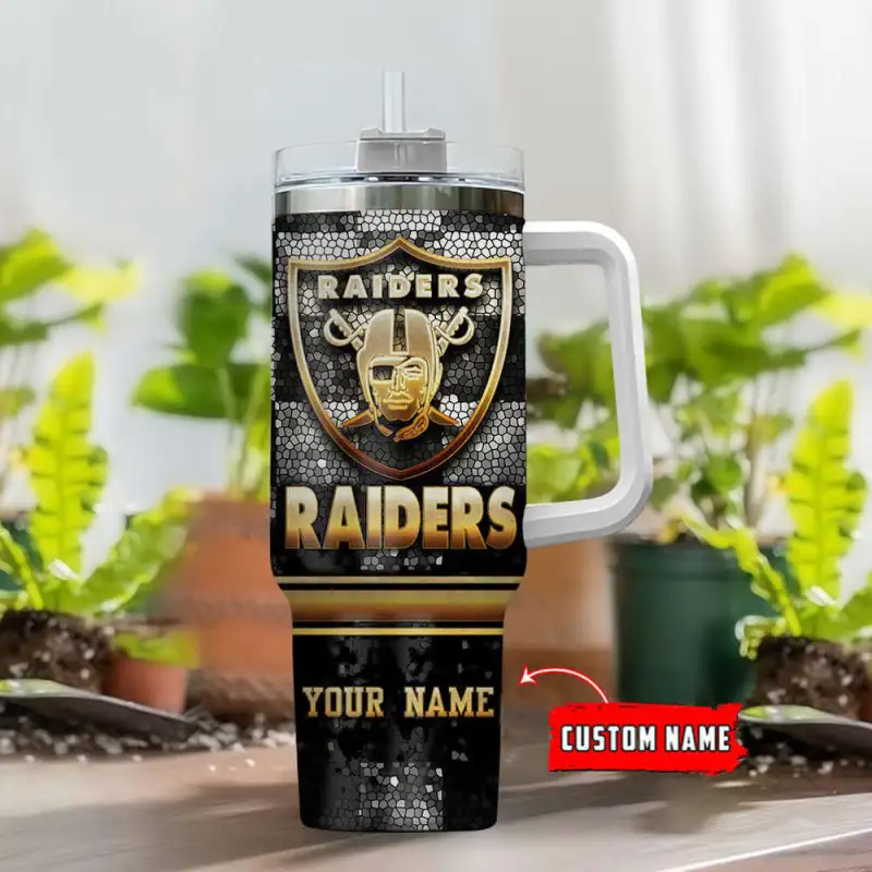 Las Vegas Raiders 40oz Tumbler Image 2