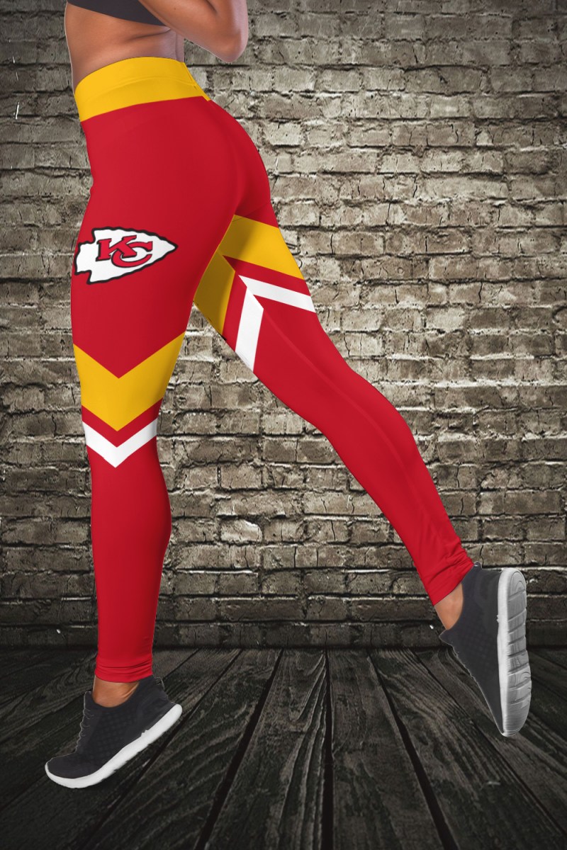 Kansas City Chiefs Croptop Hoodie and Leggings 2