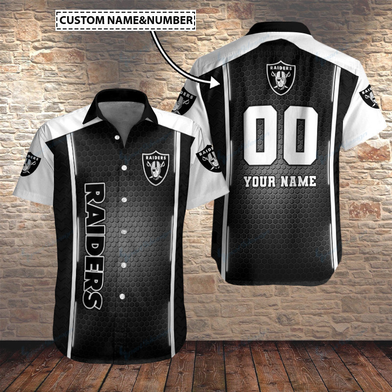 Las Vegas Raiders Personalized Button Shirt Sizing Chart