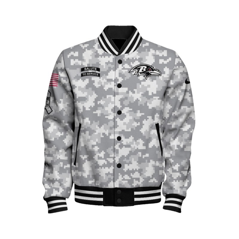 Baltimore Ravens Varsity Jacket Back View