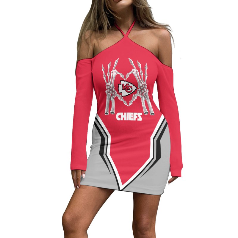 Kansas City Chiefs Halter Lace-up Dress