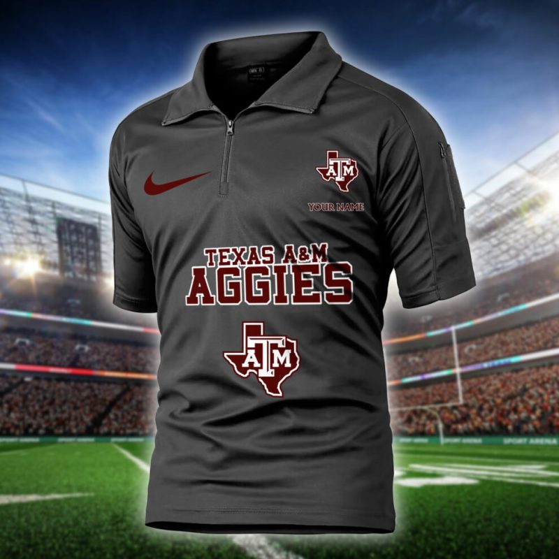Texas A&M Aggies Black Polo Shirt