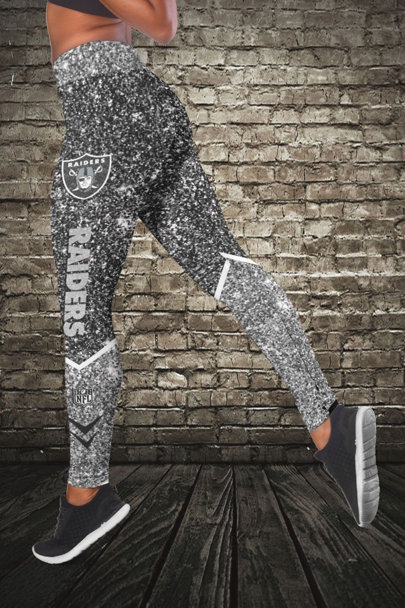 Las Vegas Raiders Croptop and Leggings Set