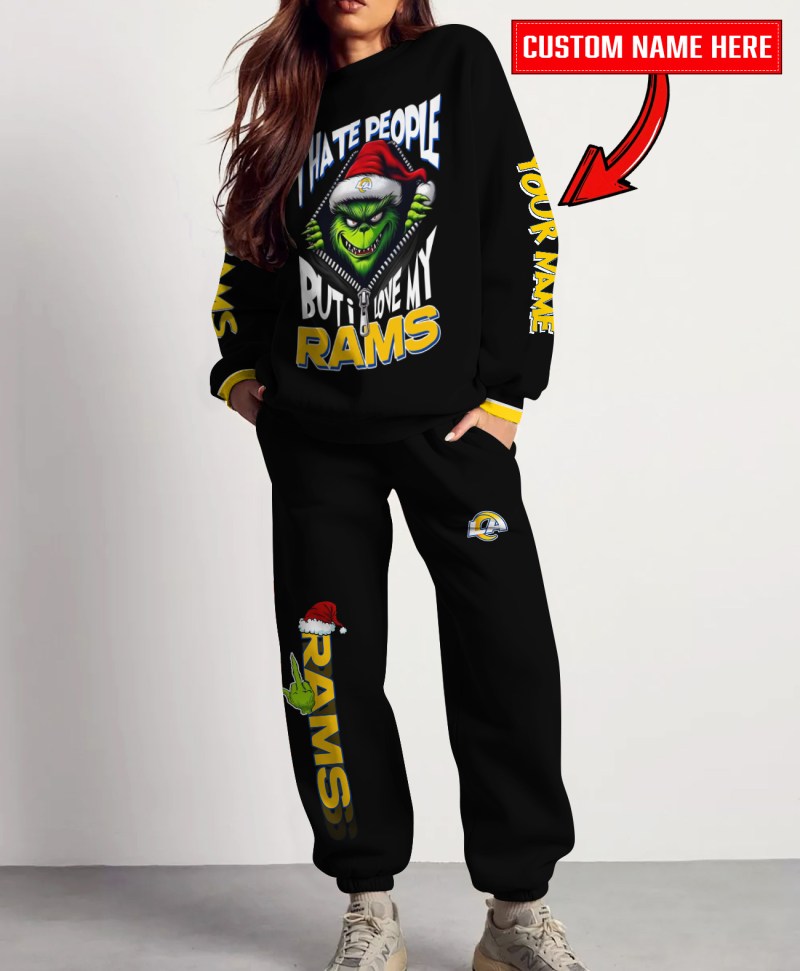 Los Angeles Rams Combo Unisex Sweatshirt And Sweatpants Christmas Collection