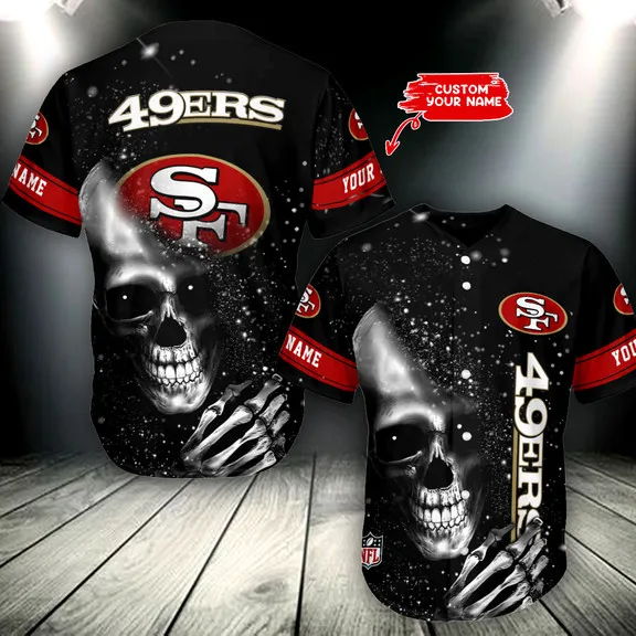San Francisco 49ers Personalized Baseball Jersey