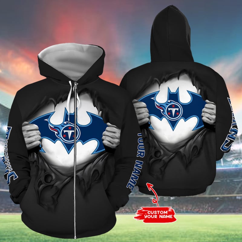 Tennessee Titans Personalized Hoodie back view