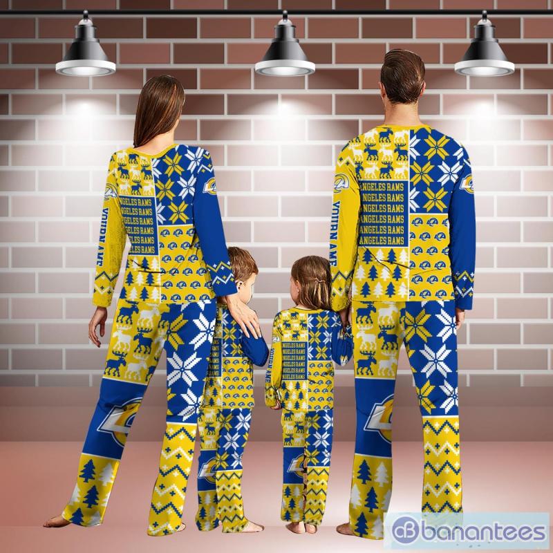 Los Angeles Rams Pajamas Christmas Snowflake Pattern