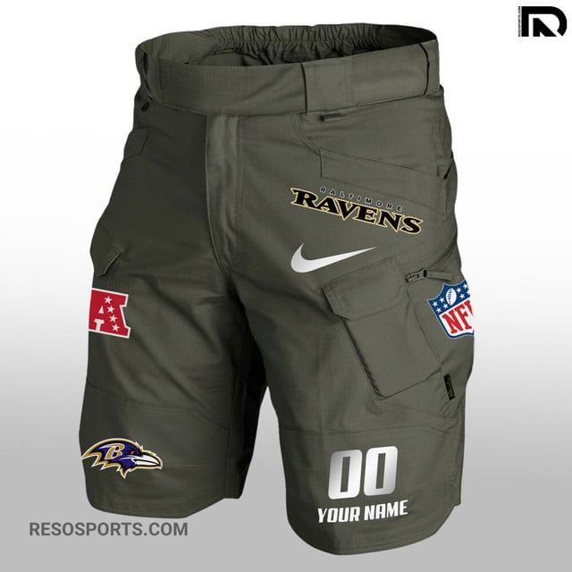 Baltimore Ravens Front Pockets Shorts Design