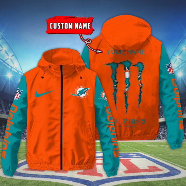 Miami Dolphins Outdoor Jacket Front View