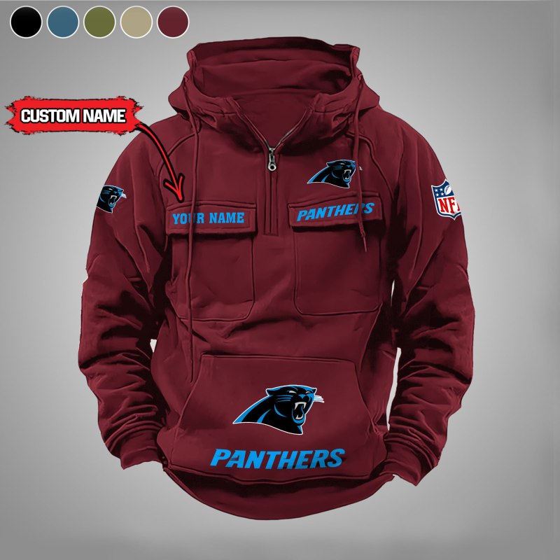 Carolina Panthers Zip Hoodie Red