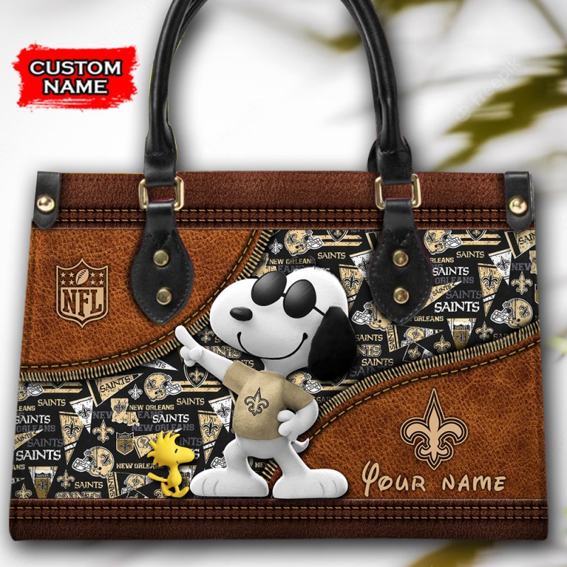 New Orleans Saints Leather Hand Bag 2
