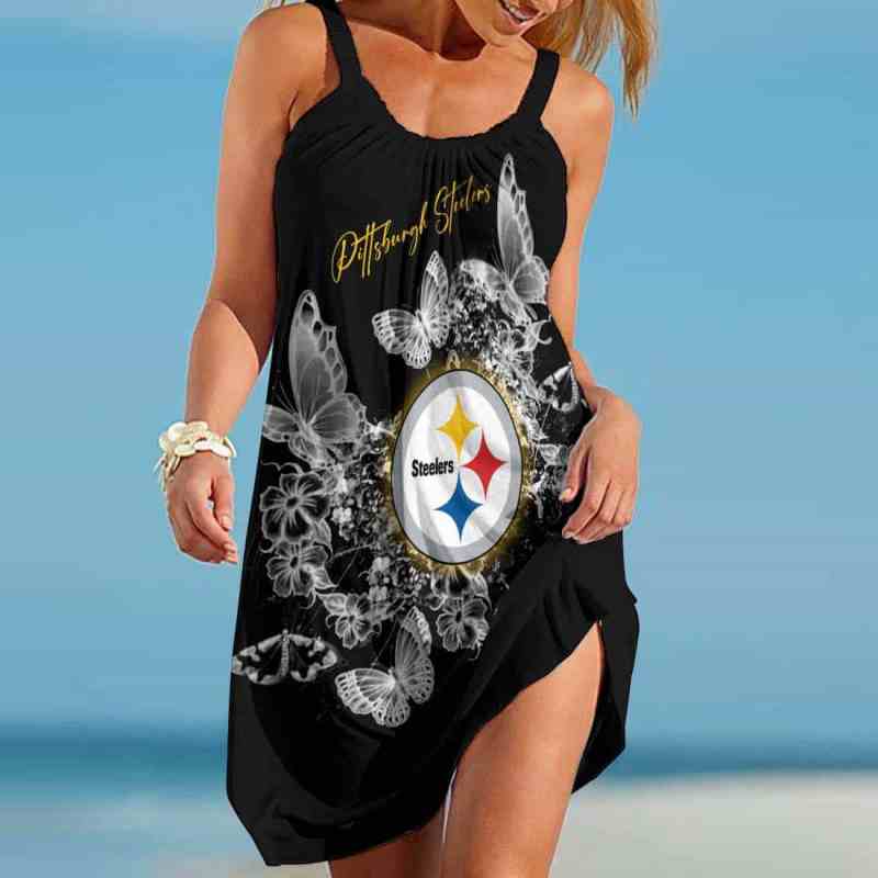 Pittsburgh Steelers Beach Dress front view
