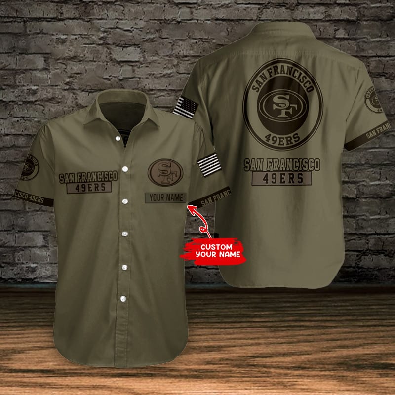 San Francisco 49ers Personalized Button Shirt Sizing Chart