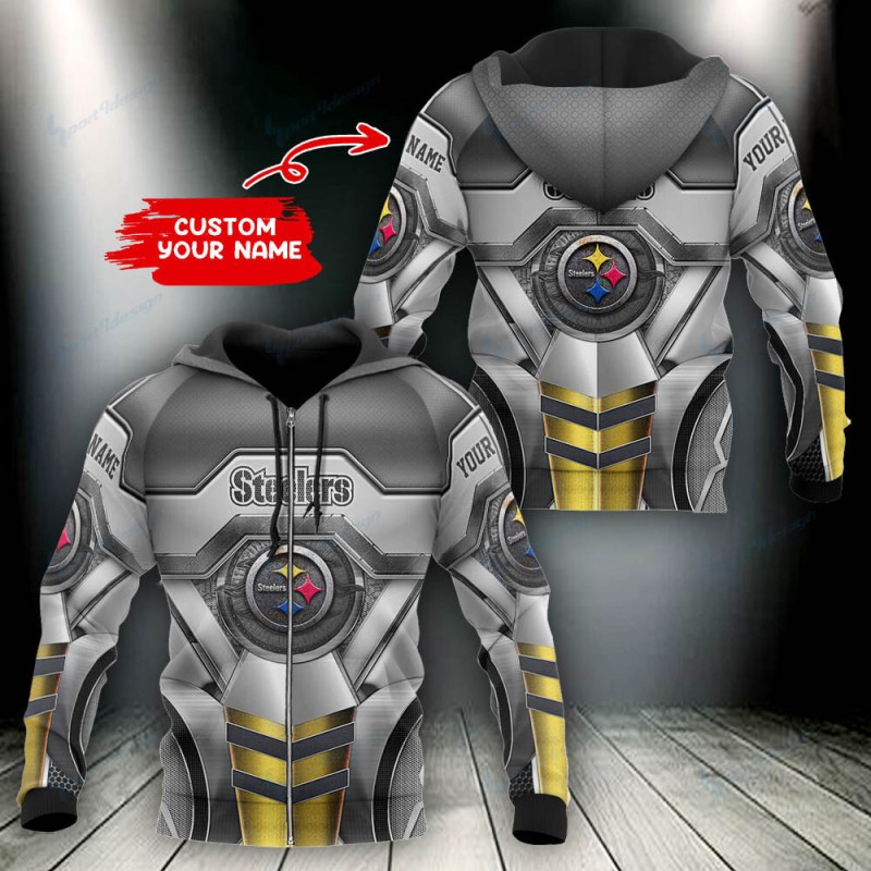 Pittsburgh Steelers Personalized Hoodie - Back View