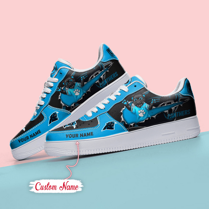NFL Carolina Panthers Custom Name Air Force 1 Sneaker