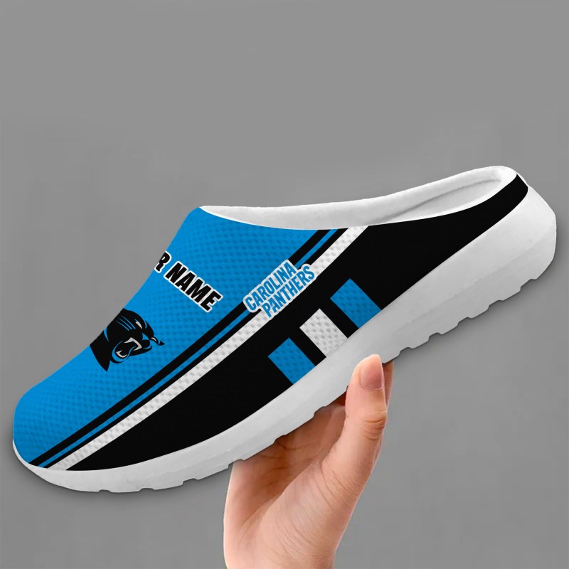Unique Carolina Panthers Slip-on Half Shoes for Football Fans