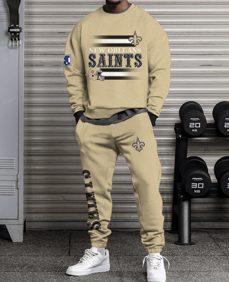 New Orleans Saints Combo 3D Sweatsuit and Sweatpants