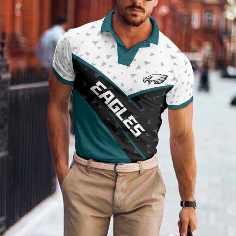 Philadelphia Eagles Polo T-shirt back view
