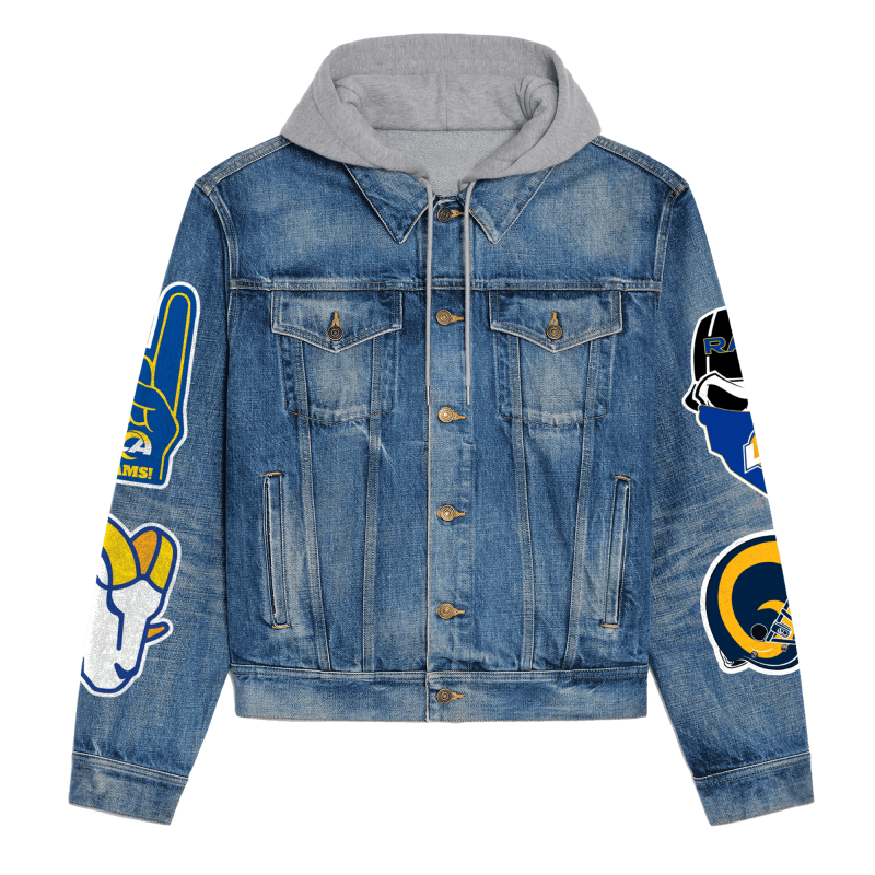 Los Angeles Rams Premium Hooded Denim Jacket