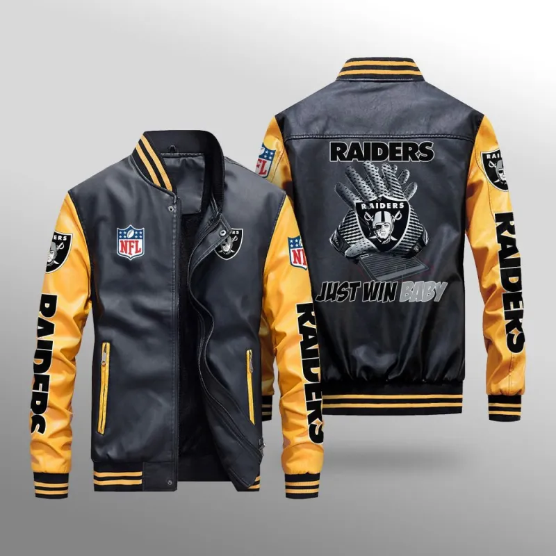 Las Vegas Raiders Leather Jacket Details