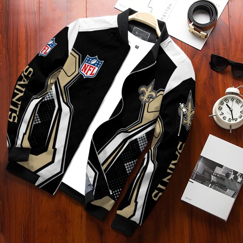 New Orleans Saints Bomber Jacket Back View
